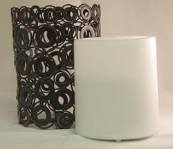 No Buzz Zone Flameless Candle Diffuser w/ Lattice Holder- Insect Repellent - By Laklin Labs - Repels Insects up to 300 Square Feet