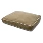 Dog Gone Smart Bed Canvas Rectangular Pet Bed with Ecru Piping, Khaki, X-Large