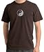 YIN YANG Yoga Martial Arts Meditation Adult Pigment Dyed T-shirt Tee Shirt - Dark Brown, Large
