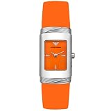 Emporio Armani Women's Orange Rubber Watch #AR1025