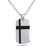 Men's Tungsten Carbide Dog Tag With Carbon Fiber 22