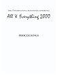 The Proceedings Of The 5th International Humanities Conference: All & Everything 2000