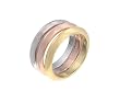 SilverBin Three-Tone Triple Rolo Ring Set