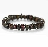 Cultured Pearl Bronze Large Button Nugget Stretch Bracelet 7 Inches