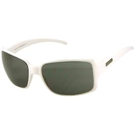 Gucci Sunglasses 1407 S, White Frame Gray Lenses Silver Detail