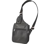 Travelon Leather Expandable Messenger Style Bag (in Black)