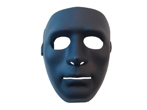 Full Face Airsoft Mask Black Biodegradable Hard