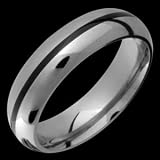 Una Titanium Band with Black Stripe. Choose your Color for Free!