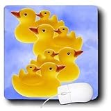 Rubber Duck - Toy Duck on blue - Mouse Pads