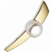 14Kt Yellow Gold Fashion Pearl Brooch