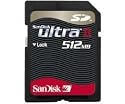 Sandisk 512 MB Secure Digital Ultra II (SDSDH-512-901, Retail Package)
