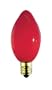 5 Watt Ceraminc Red C7 Light Bulb / Candelabra Base / Incacdescent Christmas Light Bulb / Holiday Light Bulb