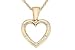 14K Yellow Gold Diamond Heart Pendant w/Chain