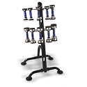 Hampton 5 - 30 lb. Ultra-Bell Chrome Dumbbell 6 Pair Set with Rack
