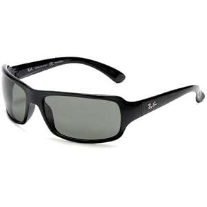 Ray-Ban 4075P Rectangular Wrap Sunglasses