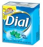 "Dial Antibacterial Soap Bar, Spring Water, 3 per pack"