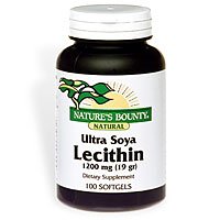 Nature's Bounty Ultra Soya Lecithin, 1200 mg, 100 Softgels (Pack of 4)