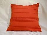 Brick Red Tarana 100% Cotton Handloomed Cushion Covers, Set of 2