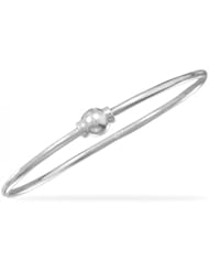 MMA Silver - 7.5 inch Polished Add A Charm Bangle