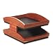 Rolodex 19261 Executive Woodline II Front Loading Double Desk Tray, Cherry Finish, Letter