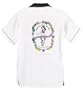 Honolulu Hotel Bowling Shirt White & Black Classic