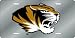 Missouri Tigers Silver Laser Cut License Plate