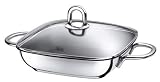Silit Quadratische Brat-und Servierpfanne mit Glasdeckel