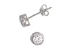 Sterling Silver 4mm Round Bezel Set CZ Stud Earrings