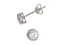 Sterling Silver 4mm Round Bezel Set CZ Stud Earrings
