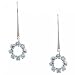 New Blue Round Shape Aquamarine White Gold 10K Dangle Earrings