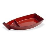 Lacquer Sushi Boat Red