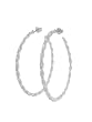 Sterling Silver Marquise CZ Hoop Earrings