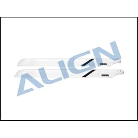 Carbon Fiber Rotor Blade Set 425mm, White: All 500 from Carbon Part Sets