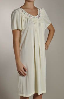 Unmentionables Embroidered Yoke 40 Short Gown (5295)