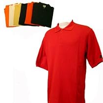 Confidence Mens Classic Pique Cotton Golf Shirt - Red , S