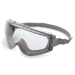 Uvex S3960C Stealth Safety Goggles, Gray Body, Clear Uvextreme Anti-Fog Lens, Neoprene Headband