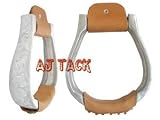 Western Aluminum Stirrups Engraved Oxbow Round Shape