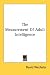 Book The Measurement Of Adult Intelligence