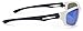 Siren Mens Polarized Unbreakable Sunglasses - Blue Mirror Lens White Navy Frame