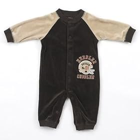 Newborn Boys Carter's Brown Football Coverall