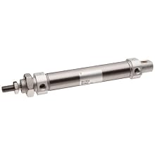 SMC C85 Series Stainless Steel ISO Air Cylinder, Round body, Double Acting, Clevis Mounting, Switch Ready, Cushioned