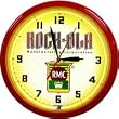 Rock-Ola Jukebox Neon Wall Clock 20" Time Made IN USA Spun Aluminum Powder Coated Finish