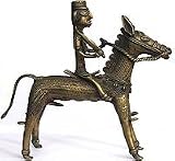 ShalinCraft Horse Statue Metal Gifts Unique Handmade Indian Artifacts Length: 8 inches Width: 6.75 inches (horse002)