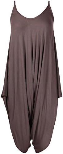 Nauvelle New Womens Plus Size Camisole Playsuit Ladies Jumpsuit Size 12-26-Khaki-24/26