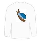 Long Sleeve T-shirt with insect, beetle, rhino, bug Large White