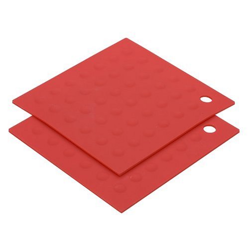 MIU Silicone Pot Holders, Set of Two, Red