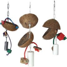 Pollys Pet Products Coconut Diner Bell Bird Toy Size Small by Polly's Pet Products