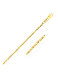 14K Yellow Gold Square Wheat Motif Chain