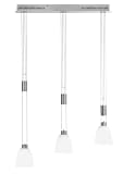 LED Pendelleuchte, 3-flammig, matt/chrom – Fischer 14373