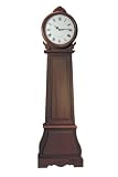 Premier Housewares Mahogany Round Face Grandfather Clock